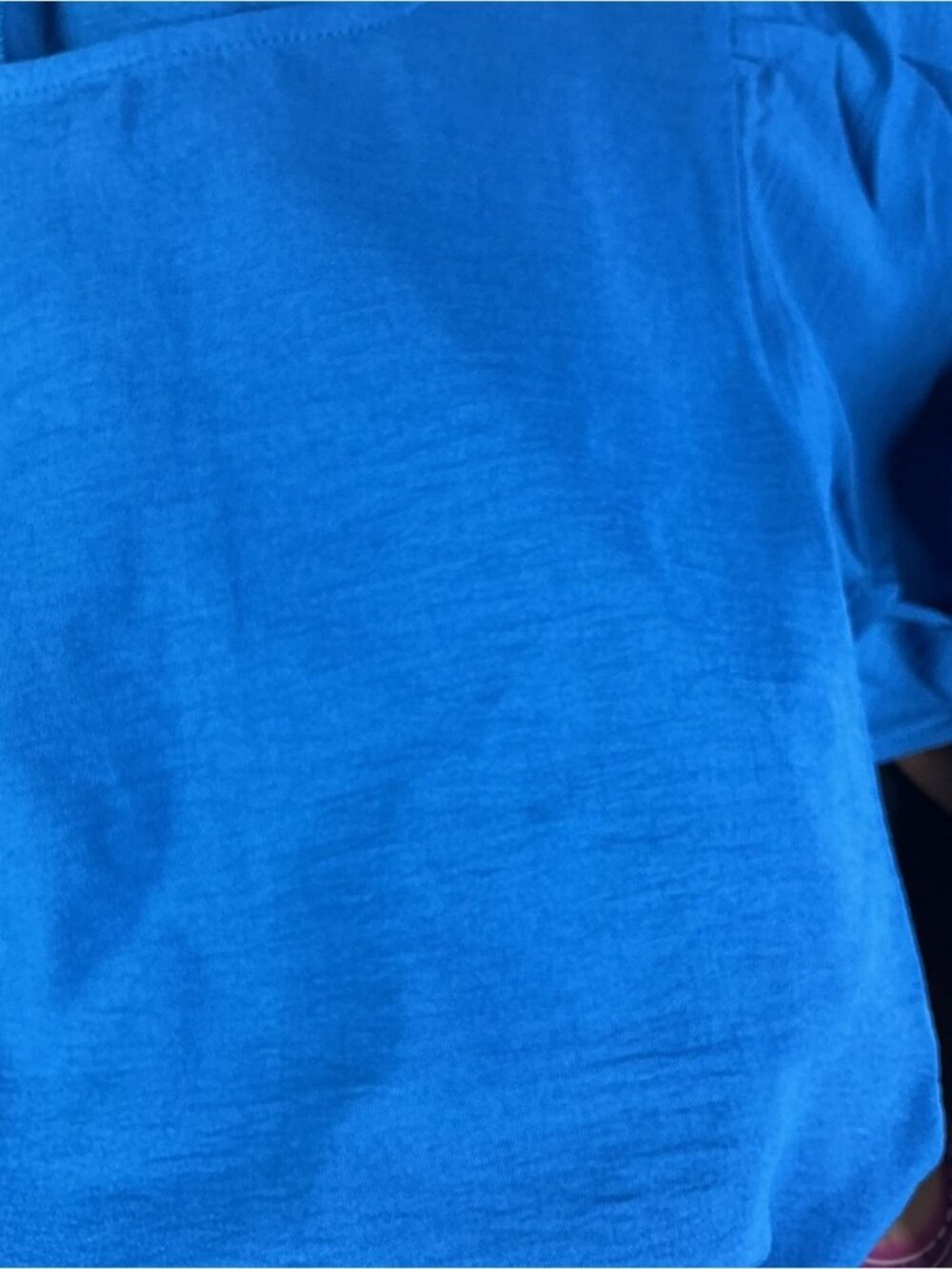 ⭐ Blue Ruffle Sleeve Blouse Flowy Lightweight Casual Chic Top - Medium (M) - Picture 8 of 11